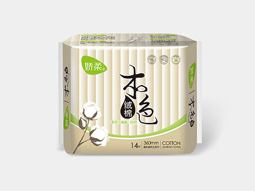 嬌柔14片本色絨棉 360mm夜用絲薄巾